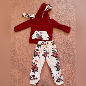 Floral printed girls set